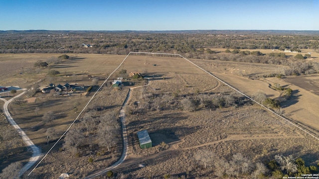 drone / aerial view featuring a rural view