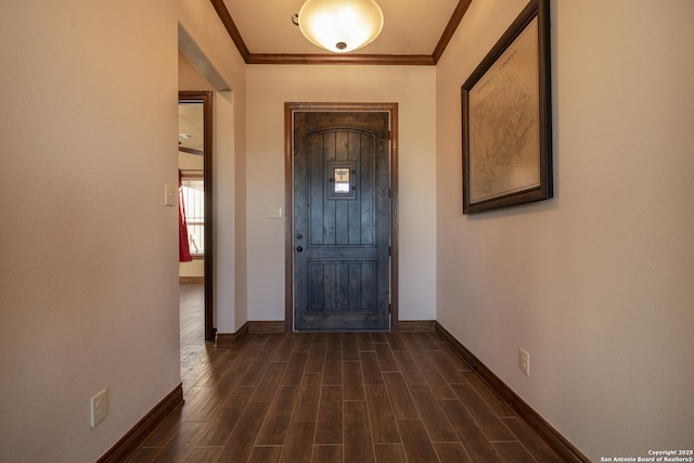 entrance foyer with crown molding