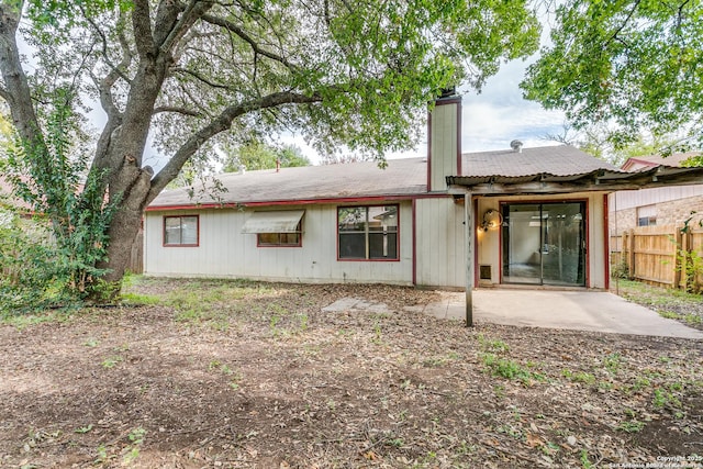 rear view of house with a patio area