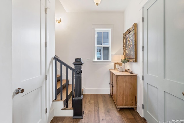 interior space with wood-type flooring