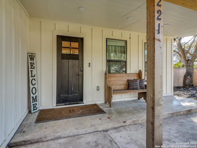 view of doorway to property