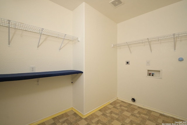 laundry room featuring hookup for a washing machine and electric dryer hookup