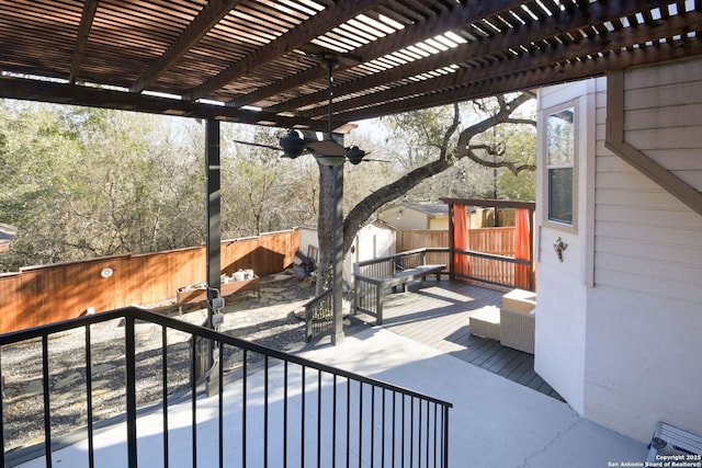 view of patio with a pergola