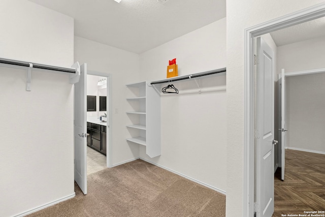 spacious closet with sink