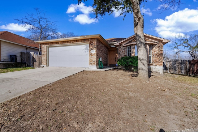 single story home featuring a garage