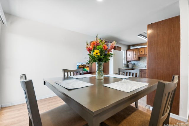 dining area featuring light hardwood / wood-style floors