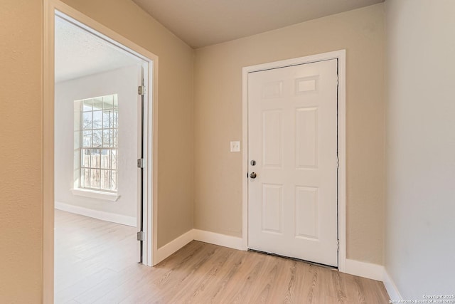 entryway featuring light wood-type flooring