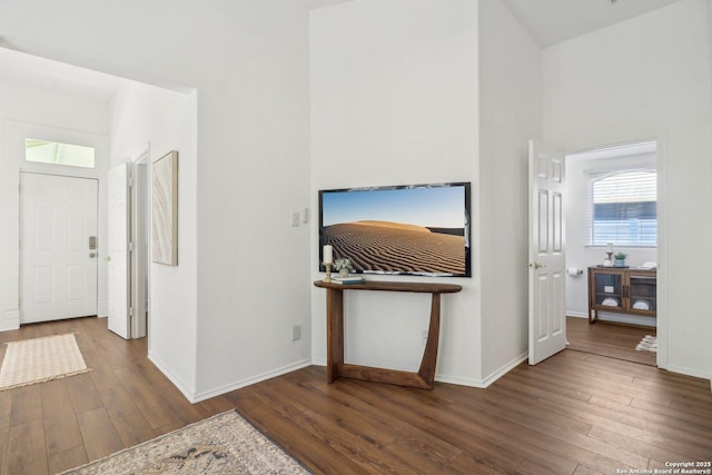 interior space featuring dark hardwood / wood-style flooring