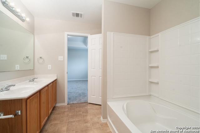 bathroom with vanity