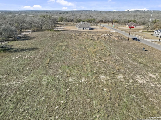 aerial view with a rural view