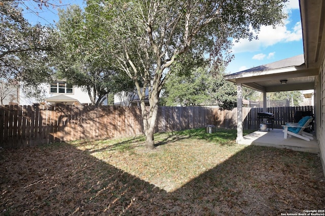 view of yard with a patio