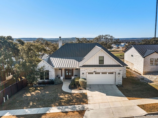 view of front of house featuring a garage