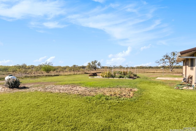 view of yard featuring a rural view