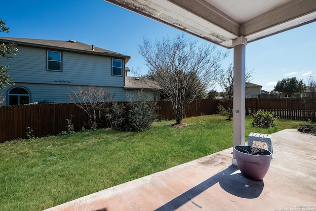 view of yard featuring a patio