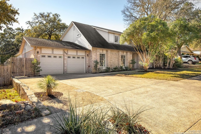 view of front facade with a garage