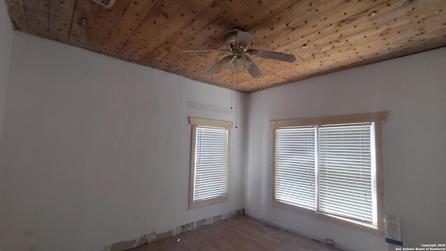 1601 Fulton Ave, San Antonio, TX 78201 - spare room with wood ceiling, ceiling fan, and wood finished floors