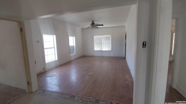 1601 Fulton Ave, San Antonio, TX 78201 - spare room with a ceiling fan and wood finished floors