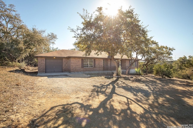 view of front facade with a garage