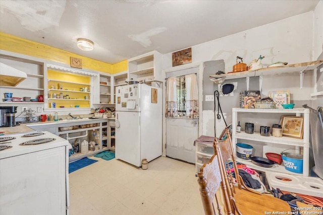 kitchen featuring white appliances