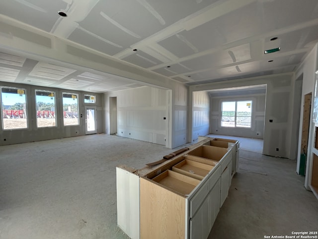 kitchen featuring light brown cabinets