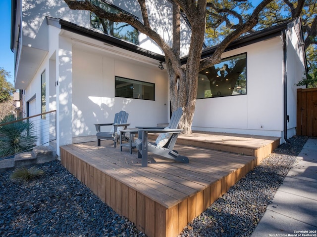 view of wooden deck