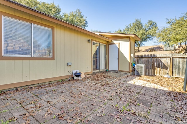 view of patio featuring central AC