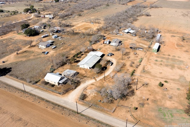 drone / aerial view with a rural view