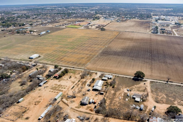 drone / aerial view with a rural view