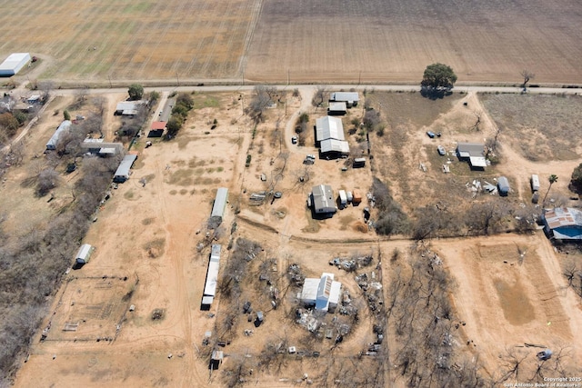 aerial view with a rural view