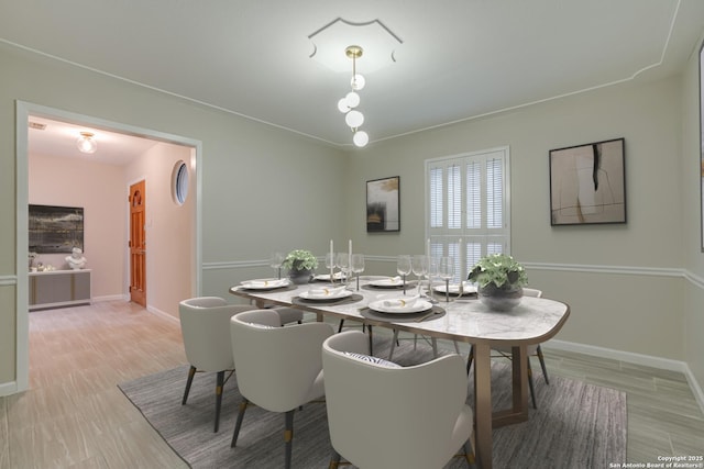 dining area featuring hardwood / wood-style floors