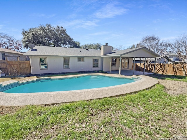 view of pool featuring a patio area