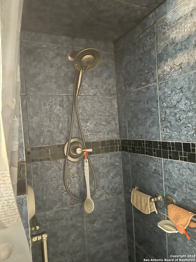 details featuring walk in shower