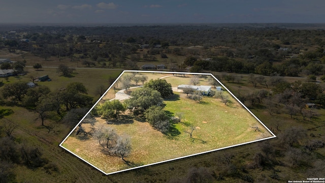 bird's eye view featuring a rural view