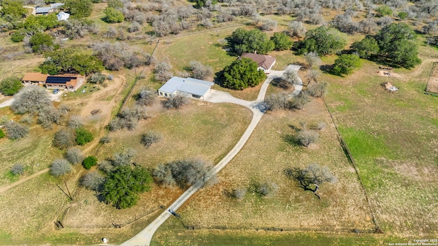 aerial view with a rural view