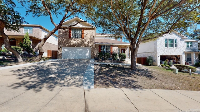 front of property featuring a garage