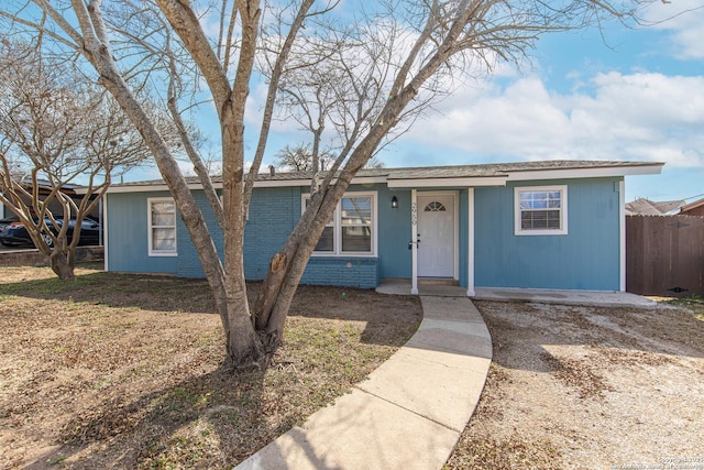 view of ranch-style home