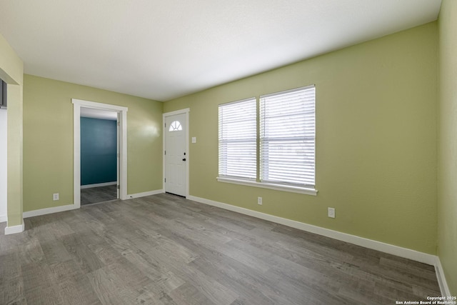 entryway with light hardwood / wood-style flooring