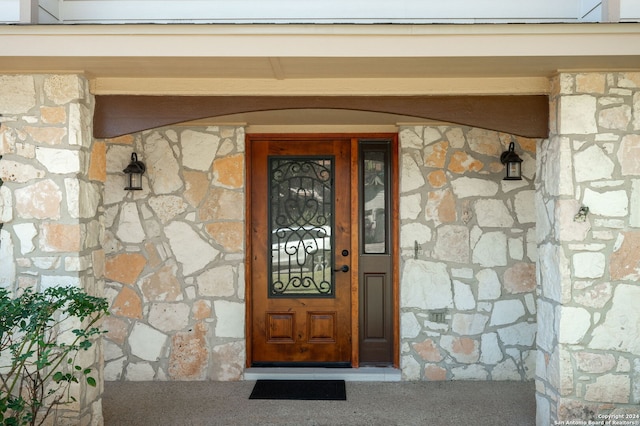 view of doorway to property