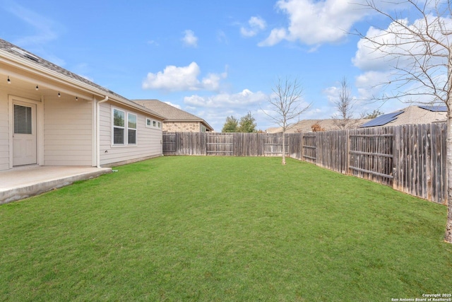 view of yard with a patio