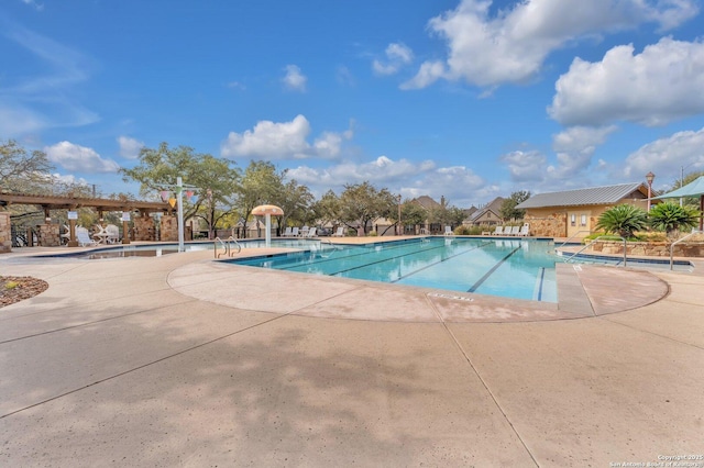 view of pool with a patio