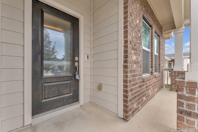 view of doorway to property