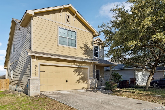 view of front facade with a garage