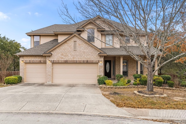 view of front of home featuring a garage