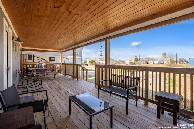 view of wooden terrace