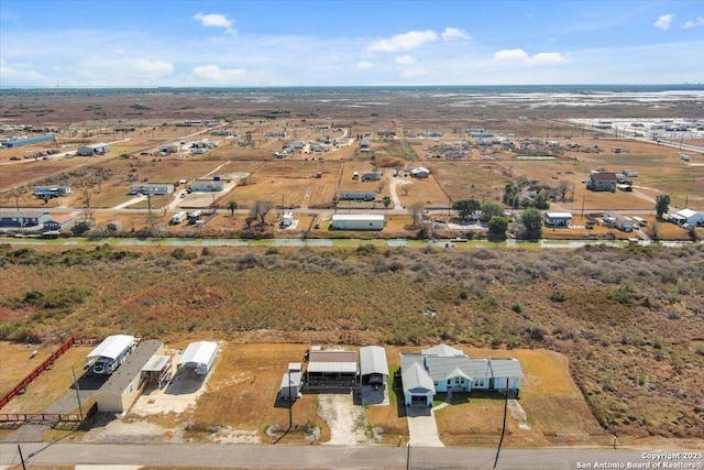 aerial view with a rural view