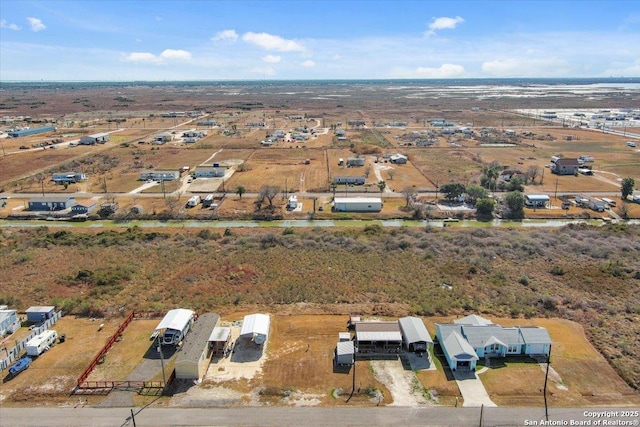 aerial view with a rural view