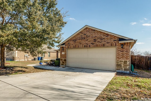 view of property exterior featuring a garage