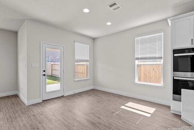 interior space featuring light wood-type flooring