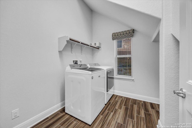 washroom featuring independent washer and dryer