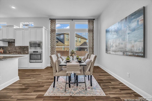 dining area with plenty of natural light